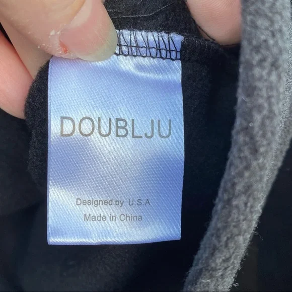 Black Fitted Fleece Moto Jacket with Hood Size Large Soft Biker Jacket - Picture 6 of 8